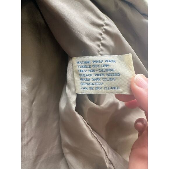 TravelSmith Long Large Men's Jacket Khaki Front Button - Picture 6 of 8